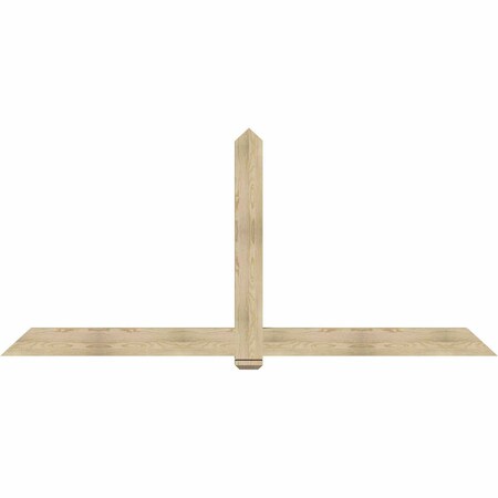 Ekena Millwork Eugene Rough Sawn Timber Gable Bracket, Douglas Fir, 108"W x 49"H x 4"D x 6"F, 11/12 Pitch GBW108X49X0406EUG00RDF